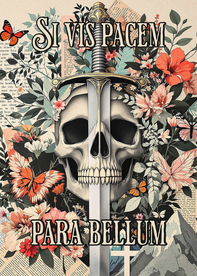 Si Vis Pacem Para Bellum Skull Sword