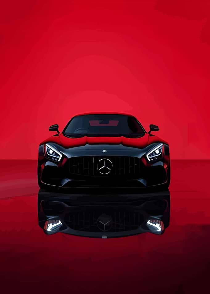 Black Mercedes-AMG GT Front View