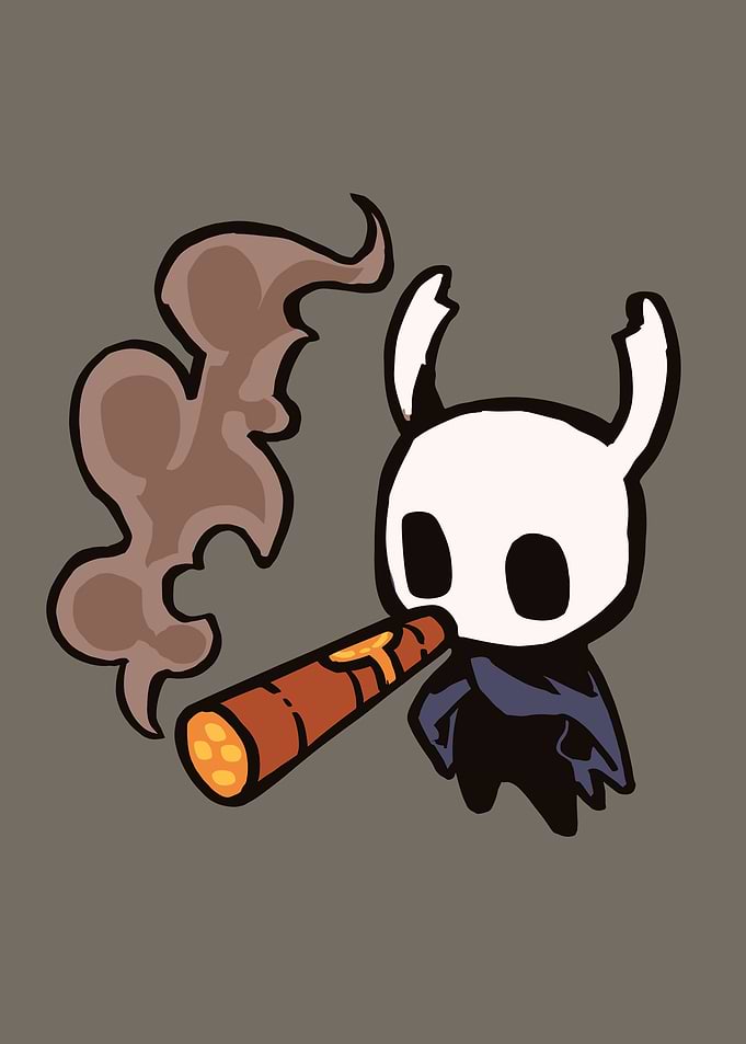 Hollow Knight Character Smoking Cigar