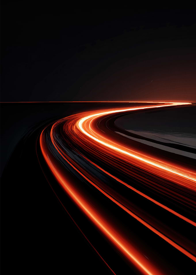 Light Trails on a Dark Road