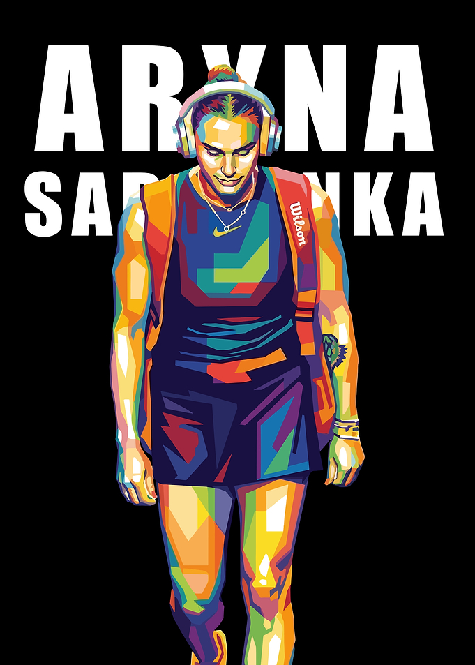 Aryna Sabalenka Pop Art Portrait