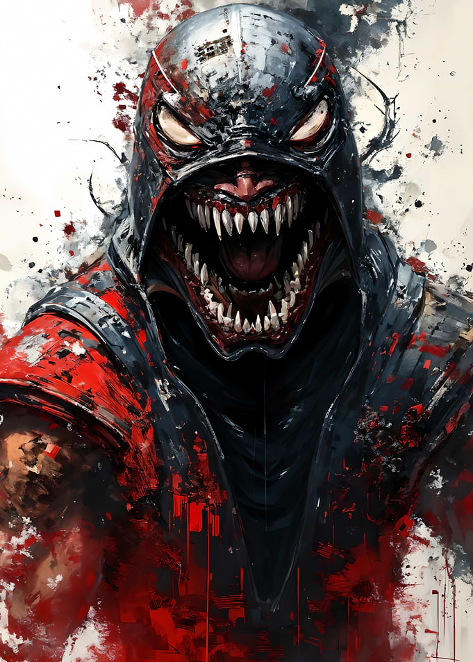 Horror Character with Fangs