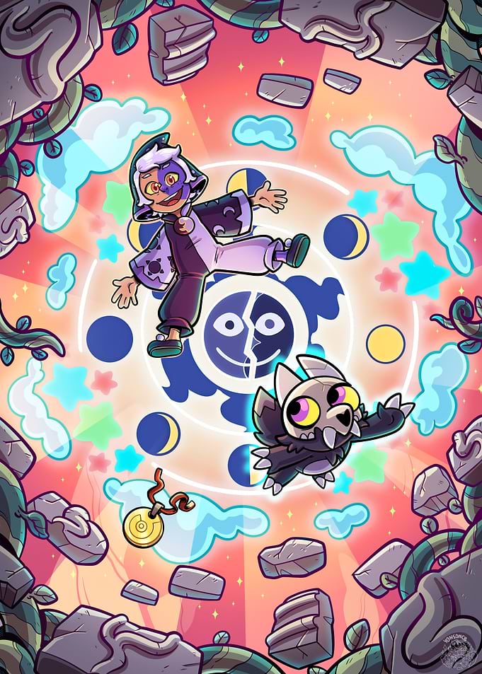 Luz and King in a magical portal