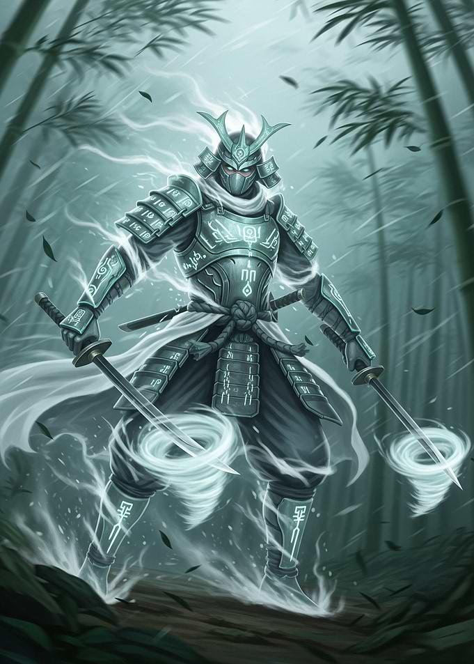 Ghost Samurai in Bamboo Forest