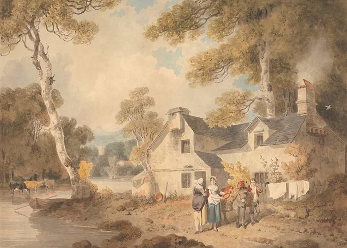 Pastoral Scene with Figures and Farmhouse