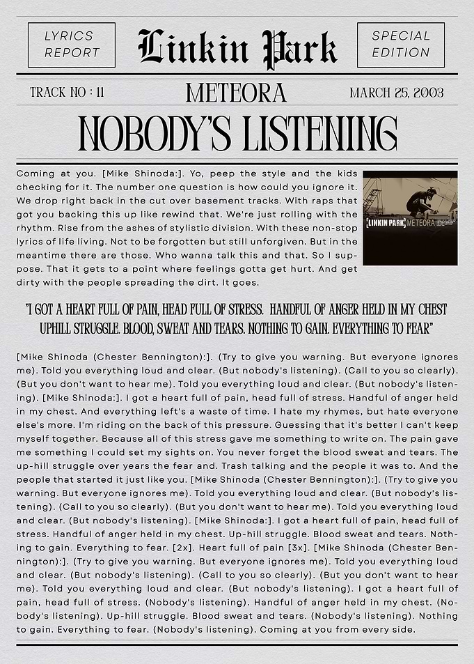 Linkin Park Nobody's Listening