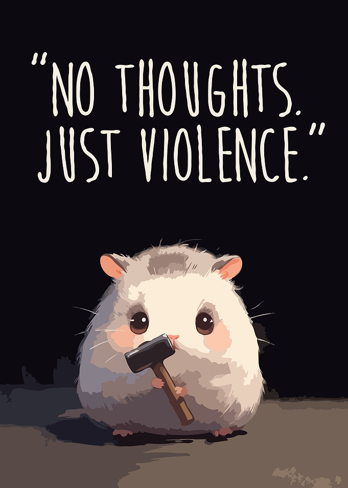 Cute Hamster with Hammer