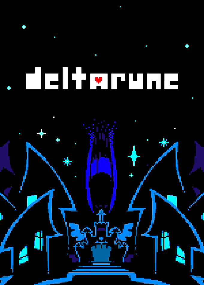 Deltarune Pixel Art Title Screen