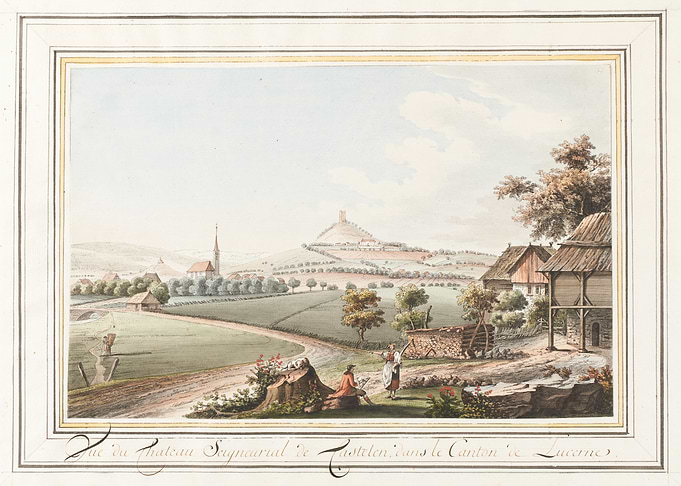 Pastoral Landscape with Castle and Village