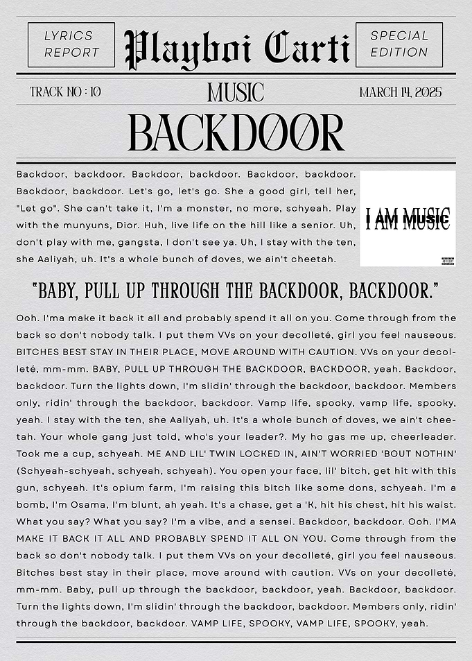 Playboi Carti Backdoor