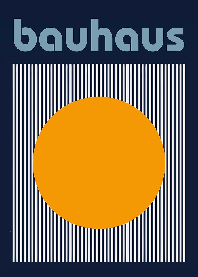 Bauhaus with Sun and Stripes