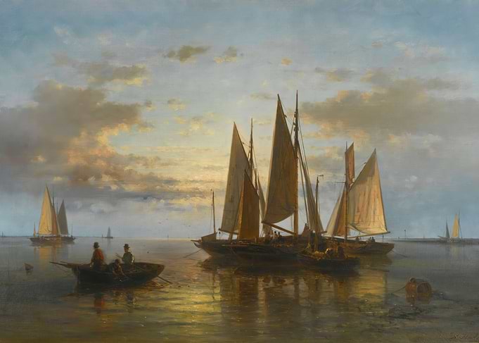 Sailboats at Sunset