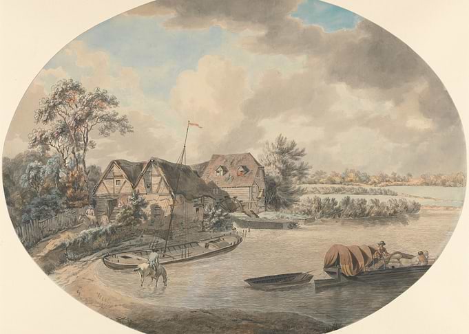Riverside Mill and Boats