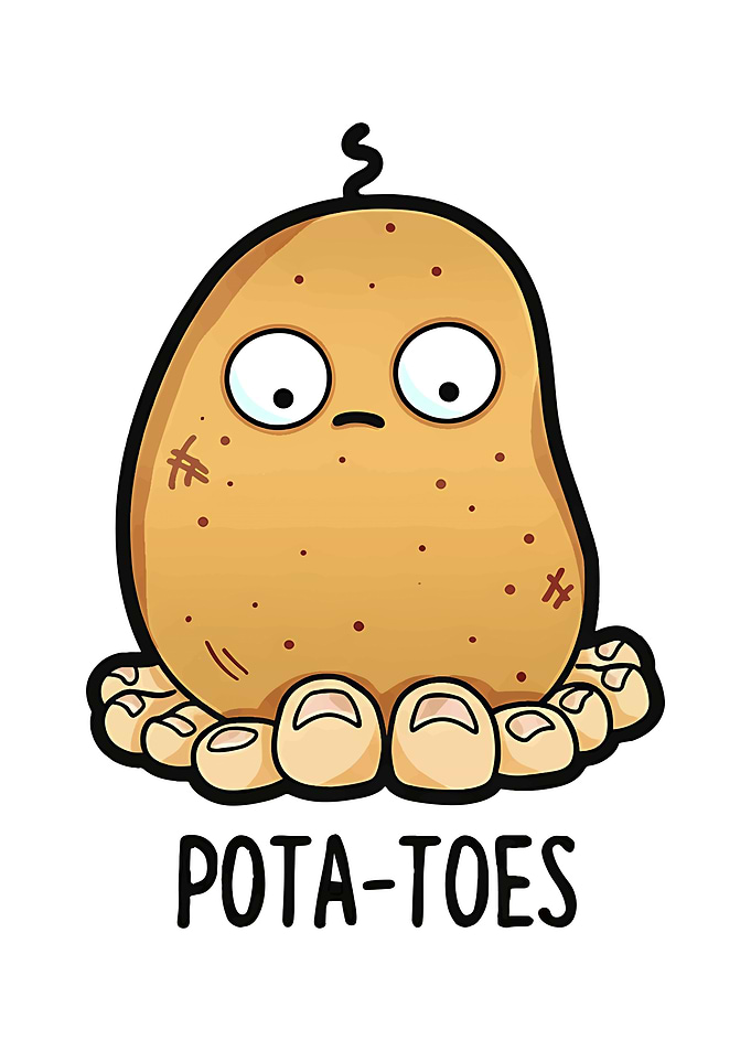 Funny Potato with Toes