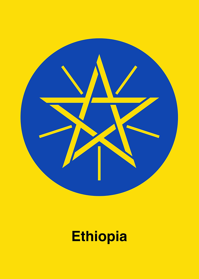 Ethiopia Flag with Emblem