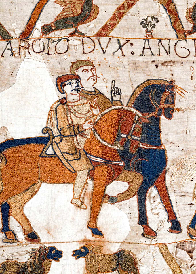 Harold Godwinson on Horseback Bayeux Tapestry Scene 1