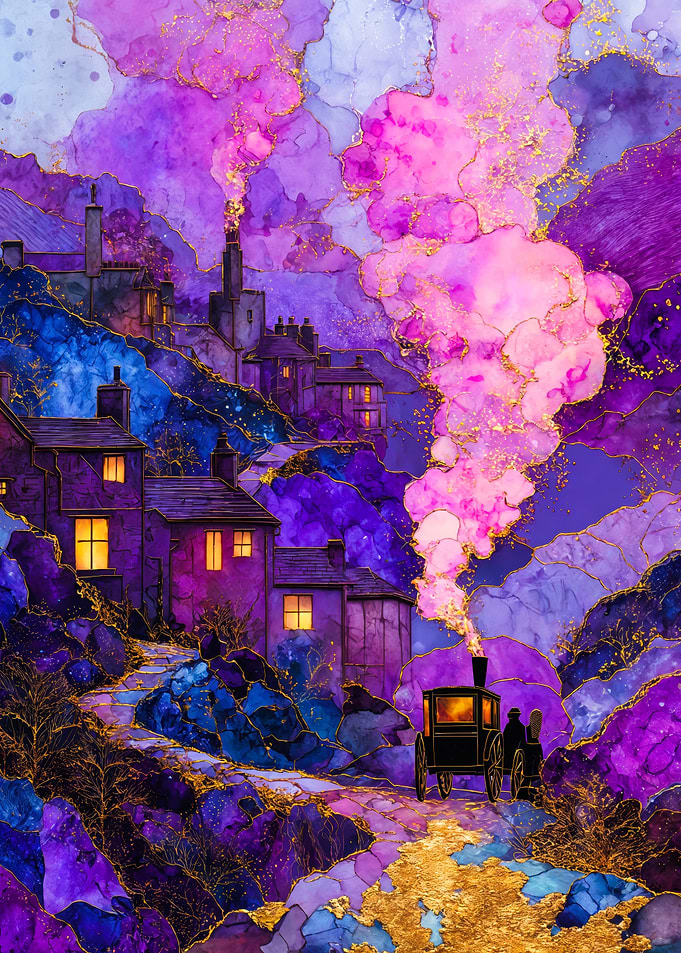 Purple Village Steam Carriage Gold