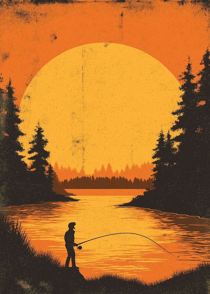 Fisherman at Sunset