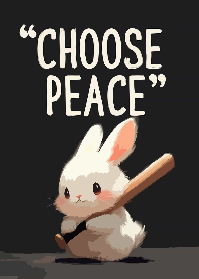 Cute Bunny Holding a Baseball Bat