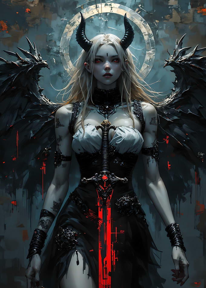 Demonic Angel with Sword