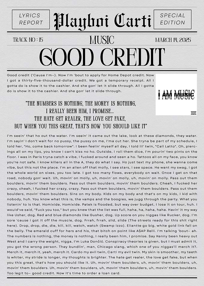 Playboi Carti Good Credit