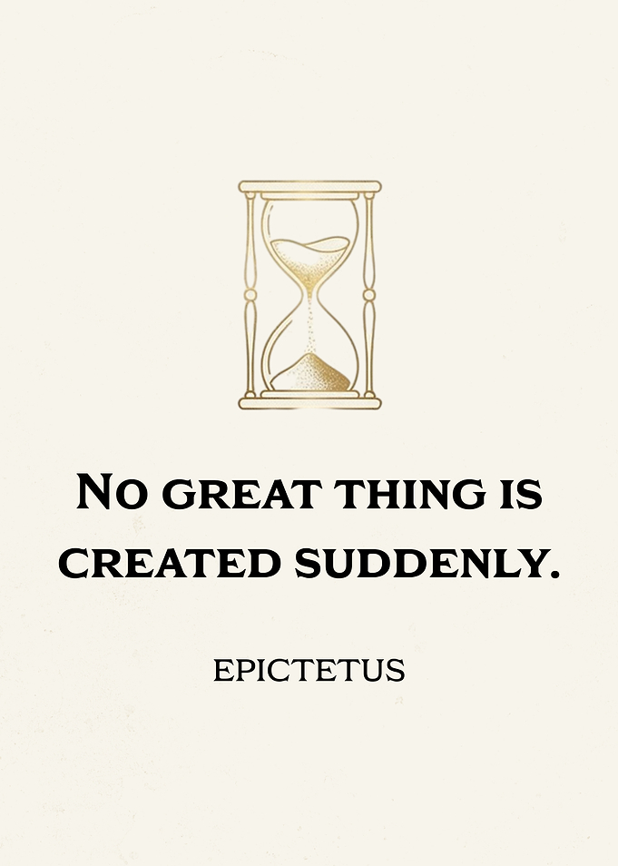 Epictetus Quote Hourglass