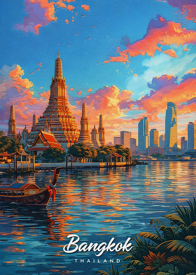 Bangkok Cityscape at Sunset