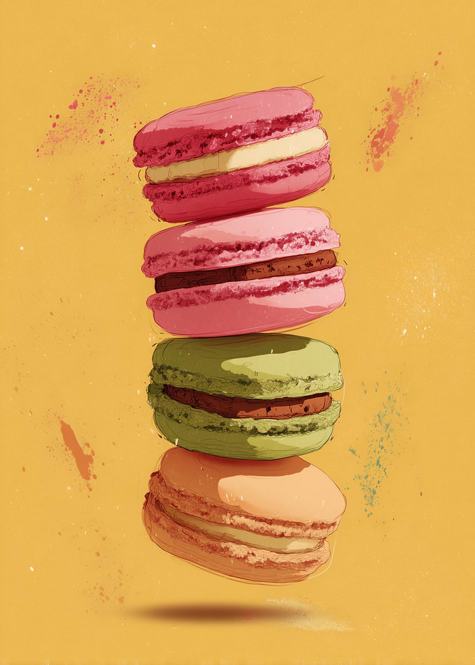 Stack of Colorful Macarons
