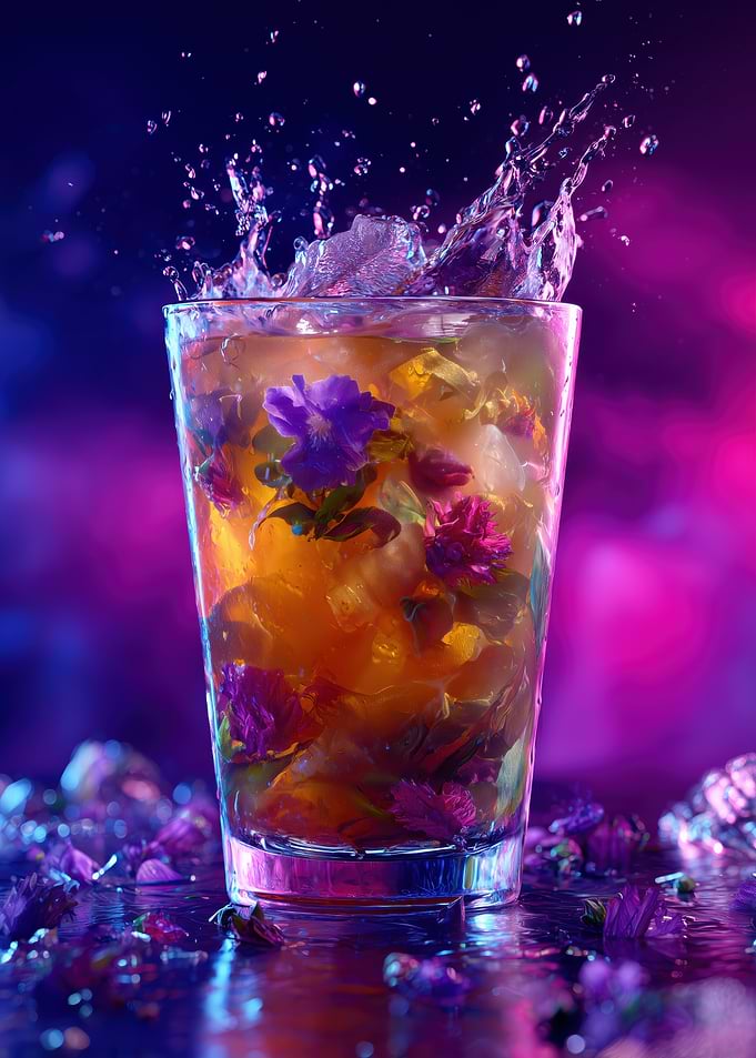 Floral Cocktail Splash
