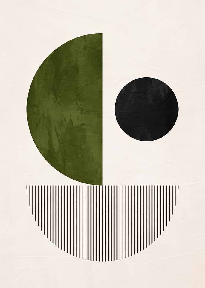Abstract Geometric Mid-Century Modern Art