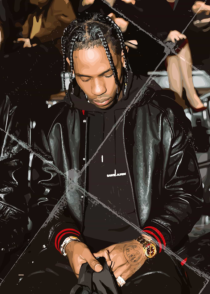 Travis Scott in Black Jacket