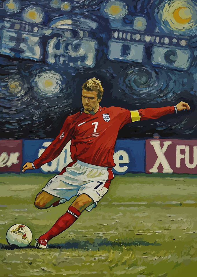 David Beckham in Starry Night Style