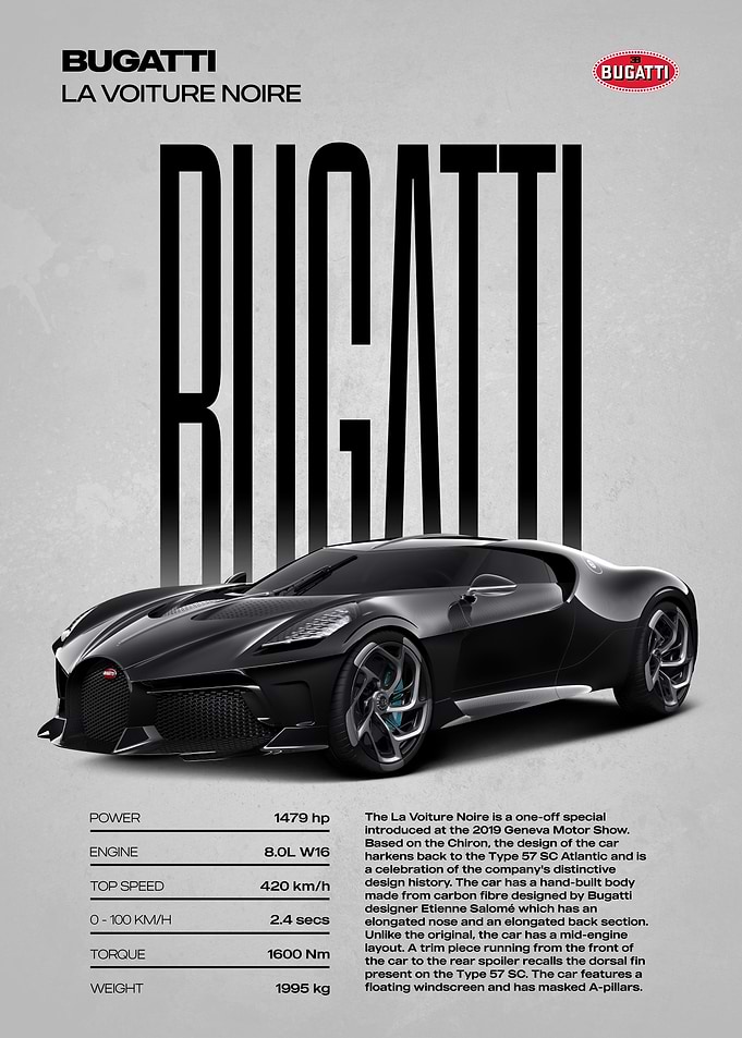 Bugatti La Voiture Noire Poster