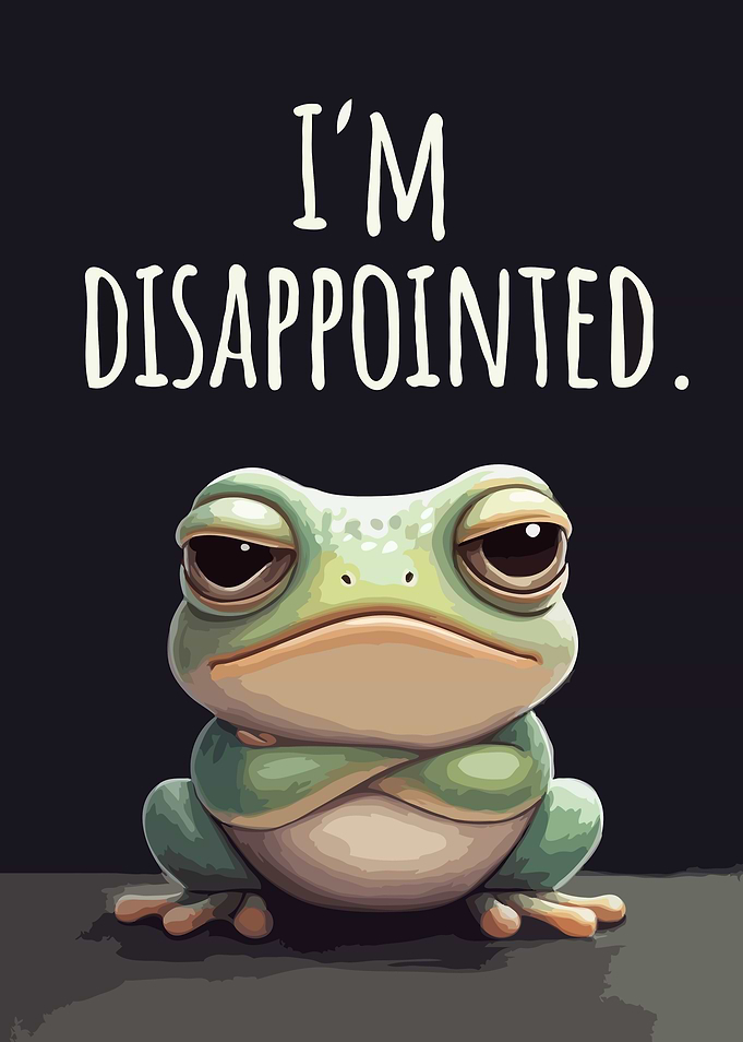 Disappointed Frog