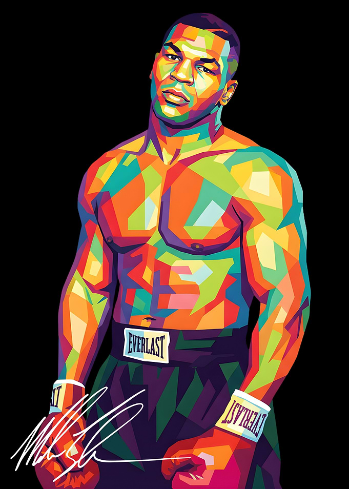 Mike Tyson Pop Art Portrait