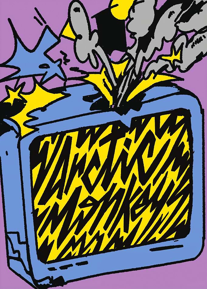 Exploding Television with Text
