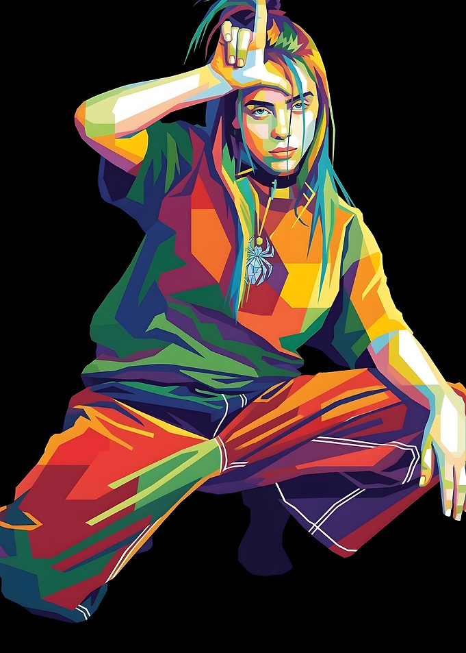Billie Eilish Pop Art Portrait