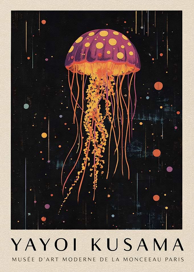 Yayoi Kusama Jellyfish Poster