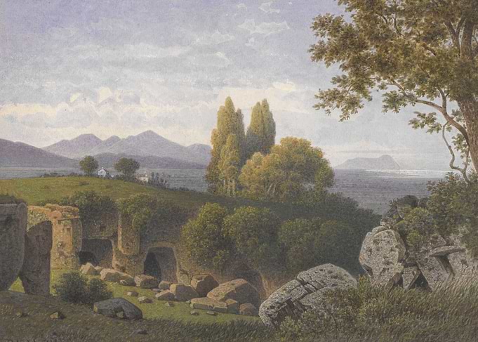 Ancient Ruins in a Verdant Landscape