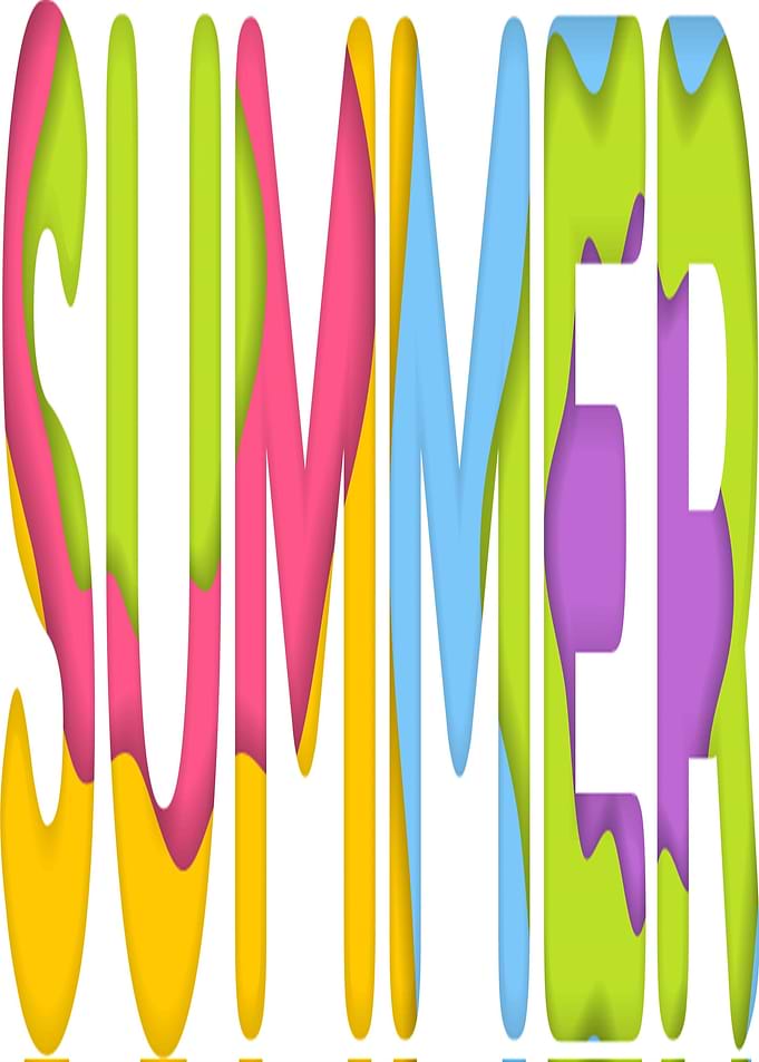 Colorful Summer Text Art