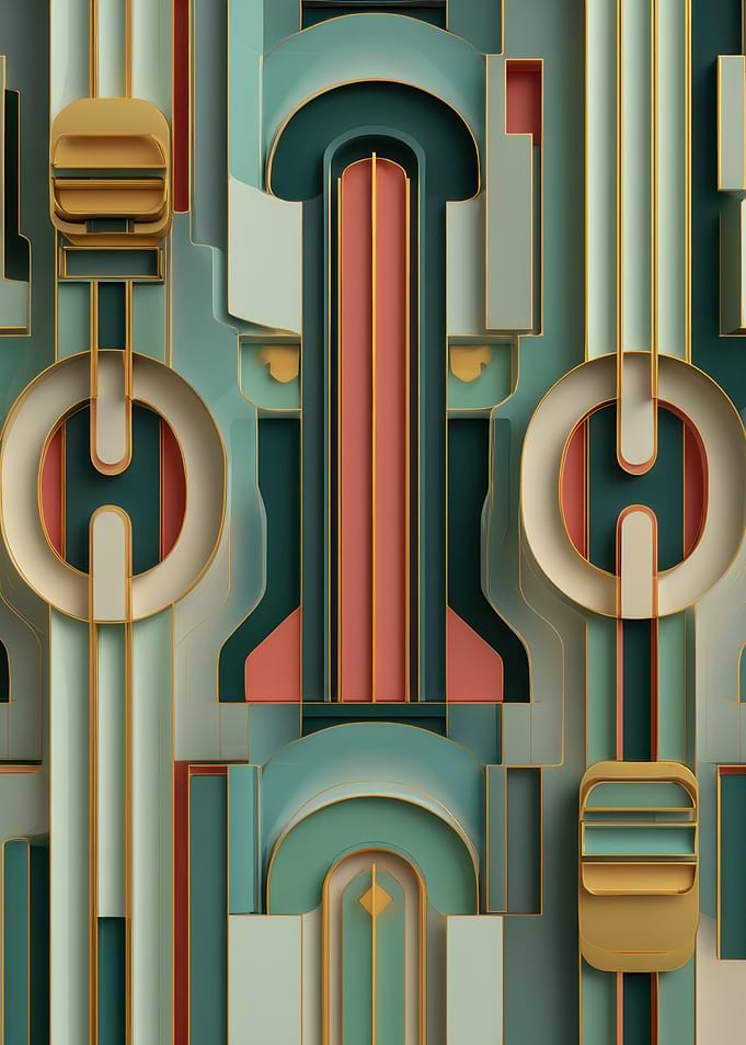 Art Deco Geometric Abstract Design