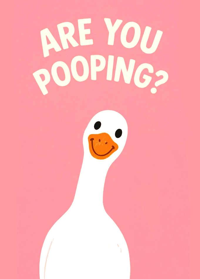 Goose Asking 'Are You Pooping?'