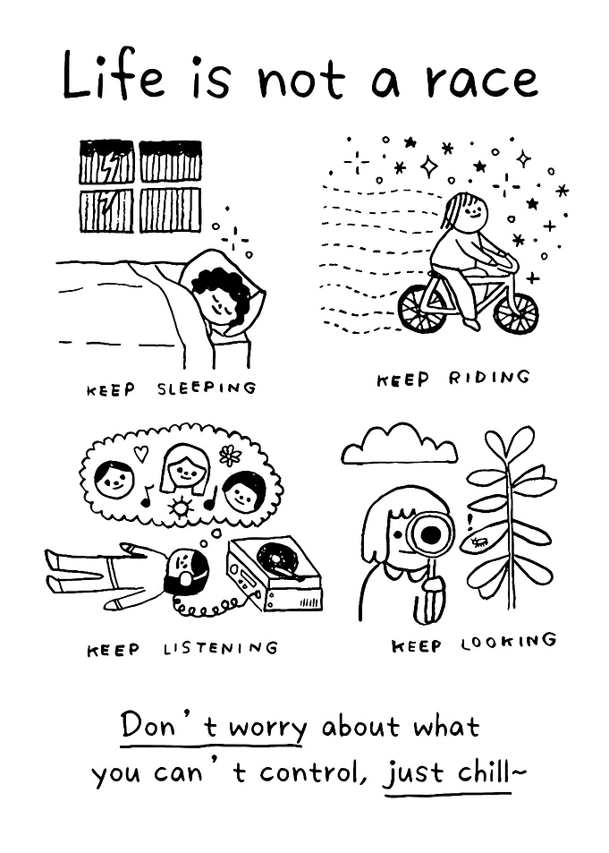 Life is not a race illustration