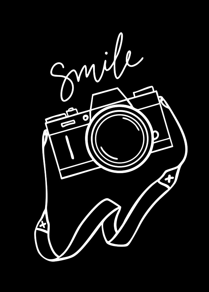 Smile Camera Line Art