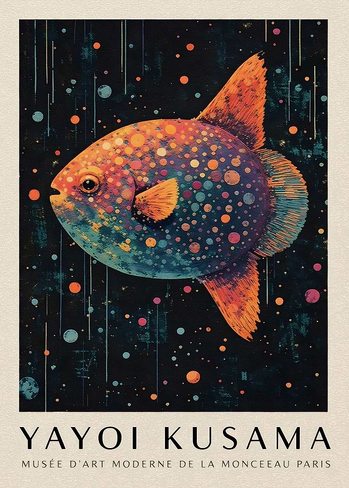 Yayoi Kusama Sunfish Poster