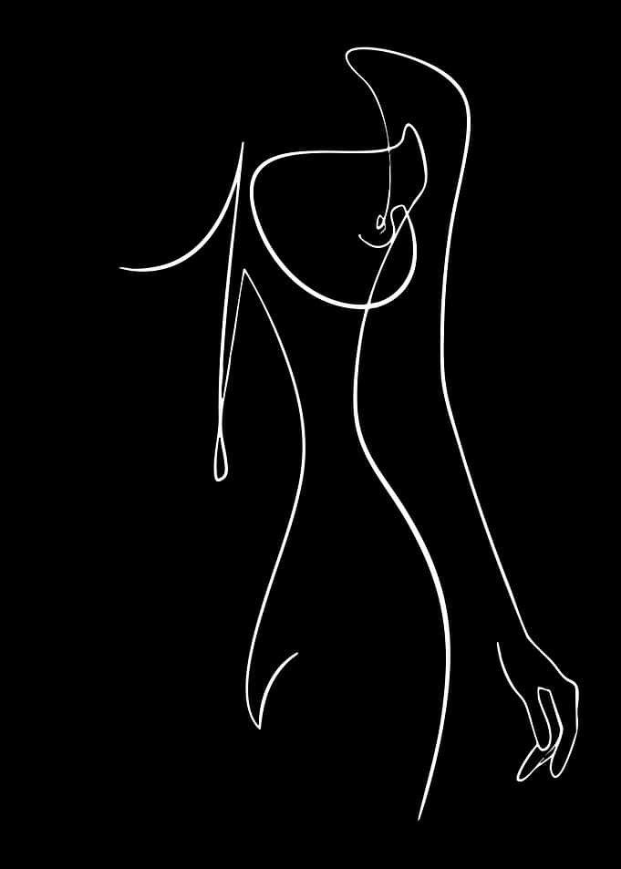 Minimalist Line Art of a Woman