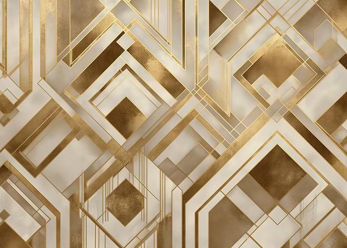 Art Deco Geometric Gold Pattern