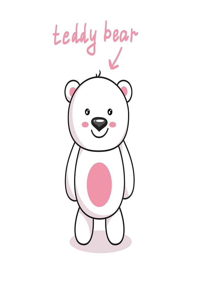 Cute Teddy Bear Illustration