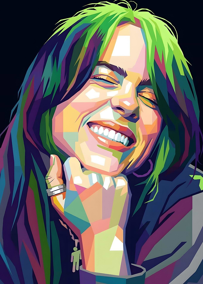 Billie Eilish Pop Art Portrait
