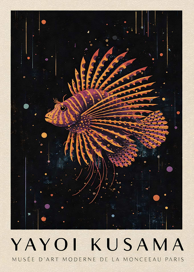 Yayoi Kusama Lionfish Poster